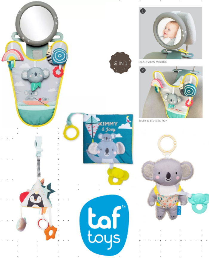 Ensemble jouet 6 pièces miroir voiture poussette transat Taf toys - photo numéro 2