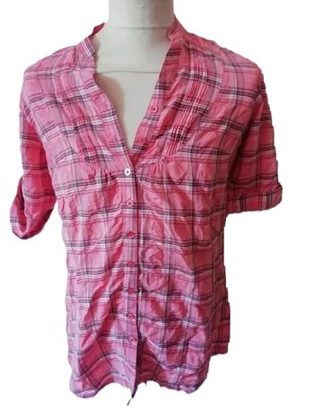 Chemise à carreaux camaieu rose taille 40