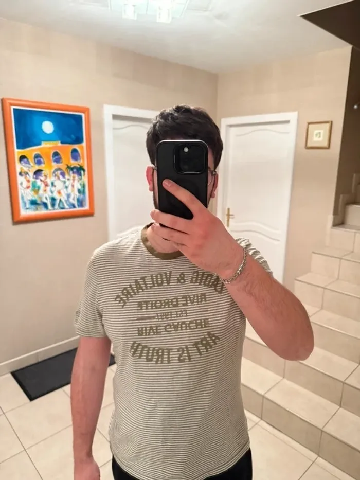 T-shirt marinière Zadig & Voltaire kaki - Taille M - photo numéro 6