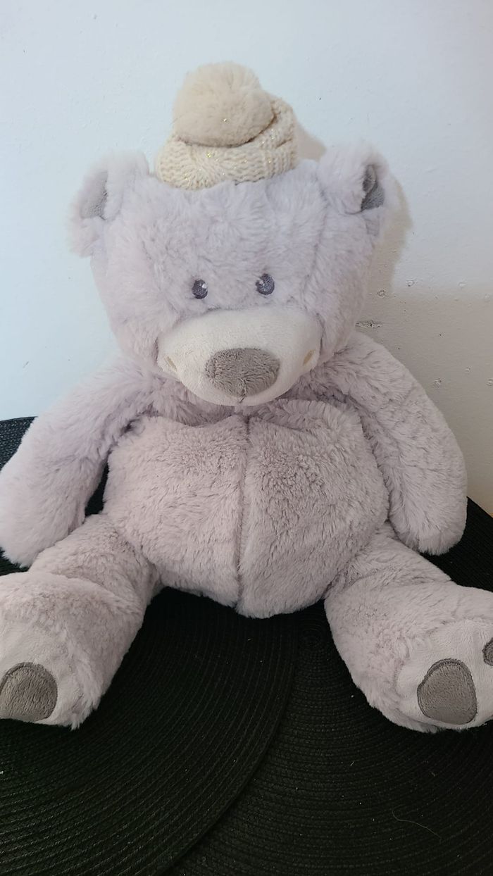 Peluche Doudou Range Pyjama Ourson Ours Etam Gris