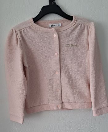 Gilet 3 ans rose pâle