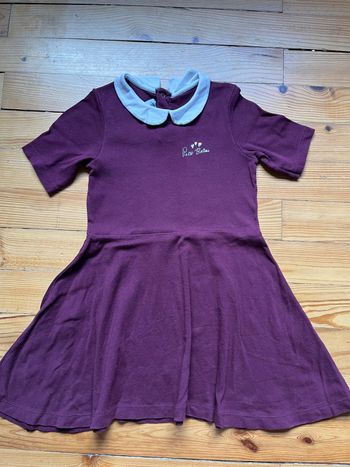 Robe bordeaux Petit Bateau 6 ans