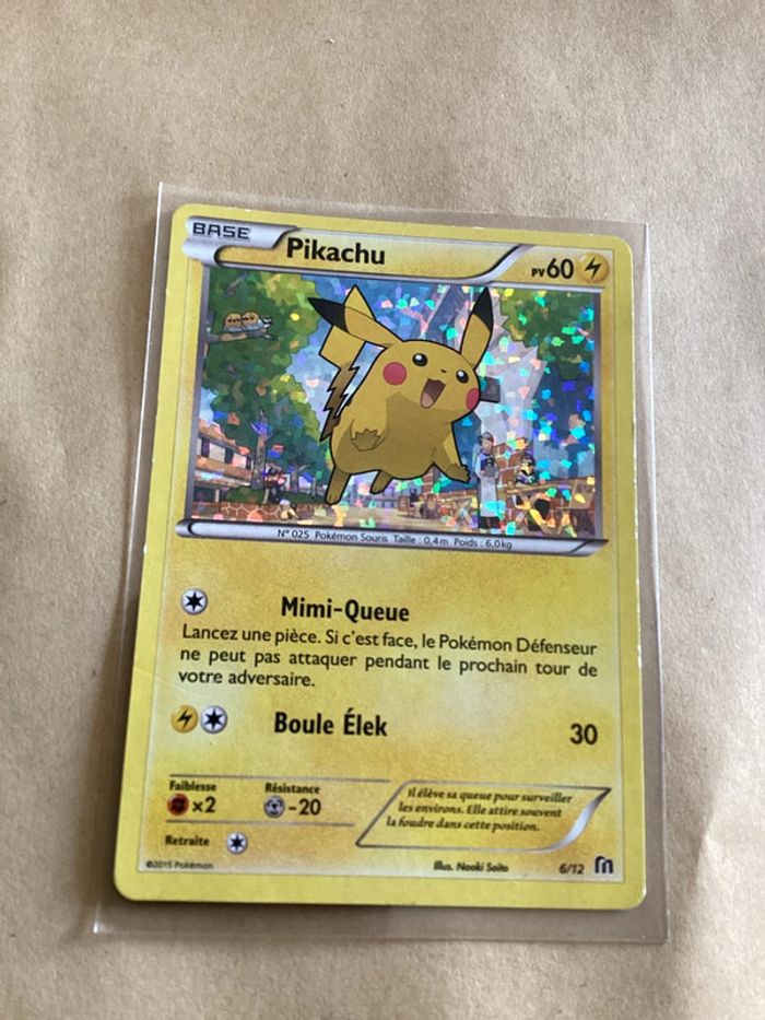 carte Pokémon Pikachu holographique 6/12 McDonald's Collection 2016