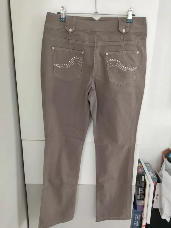 Pantalon droit marron taupe femme T42 Blancheporte - photo numéro 6