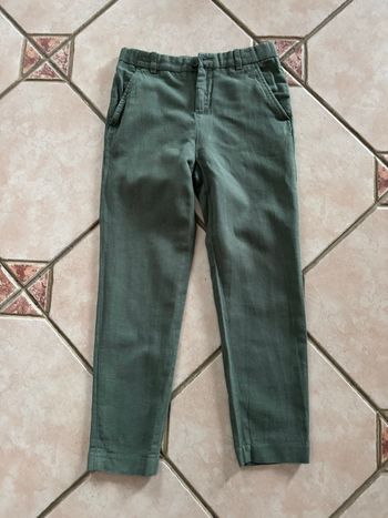 Pantalon garçon vert sauge