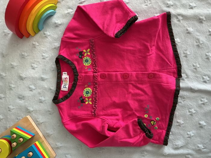 gilet léger rose la compagnie des petits 9 mois - photo numéro 4