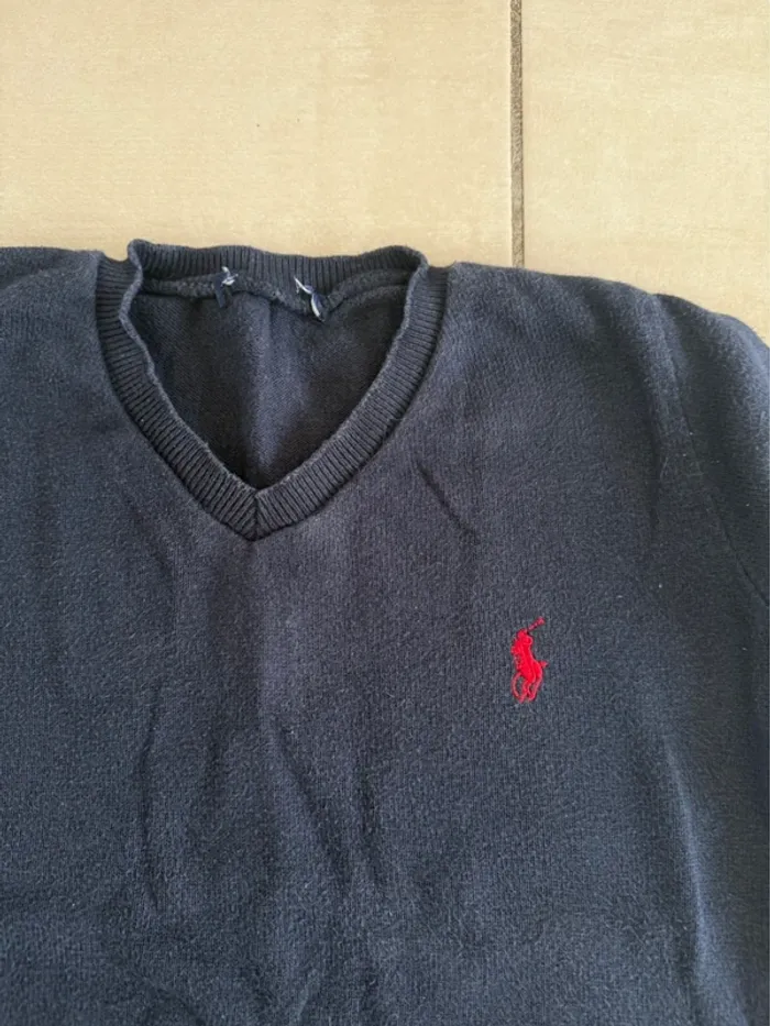 Pull garçon Ralph Lauren taille 8 ans col V - photo numéro 2