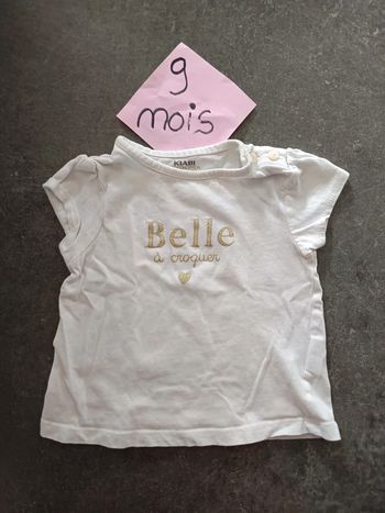 T-shirt été "belle à croquer" 9 mois