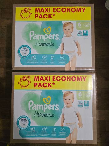 🌟 Pampers harmonie 2x62 couches Taille 6 (13kg et plus) 🌟