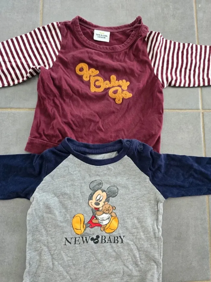 Lot de 2 tee-shirts manches longues - photo numéro 2