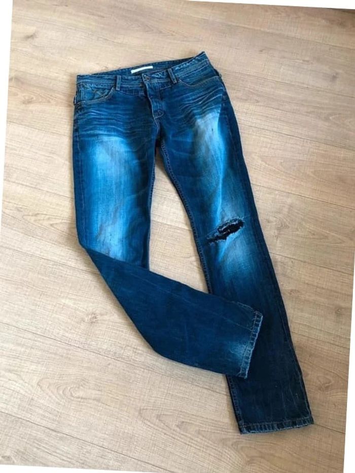 Jean bleu marine pour homme Kaporal taille 38 excellent état - photo numéro 2