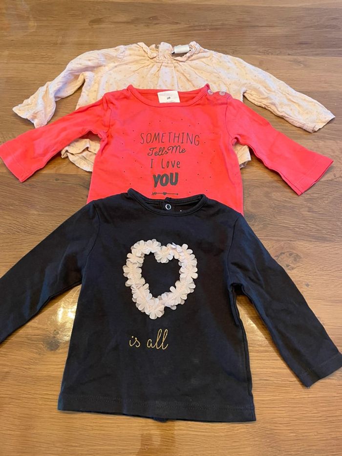 Lot de 3 hauts fille 3 mois