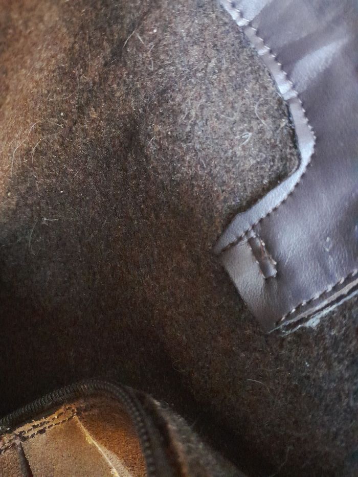 Bottes fourrées marron en daim taille 36 - photo numéro 7