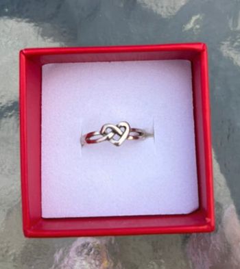 Bague en argent cœur infinie