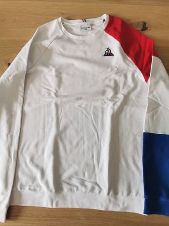Sweat sans capuche blanc le coq sportif 14 ans en très bon état