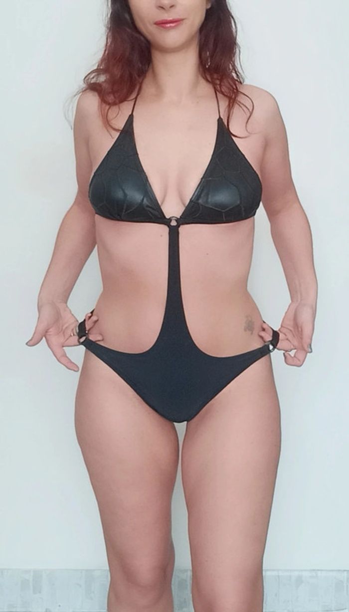 Maillot de bain trikini noir sexy taille 40 - photo numéro 2