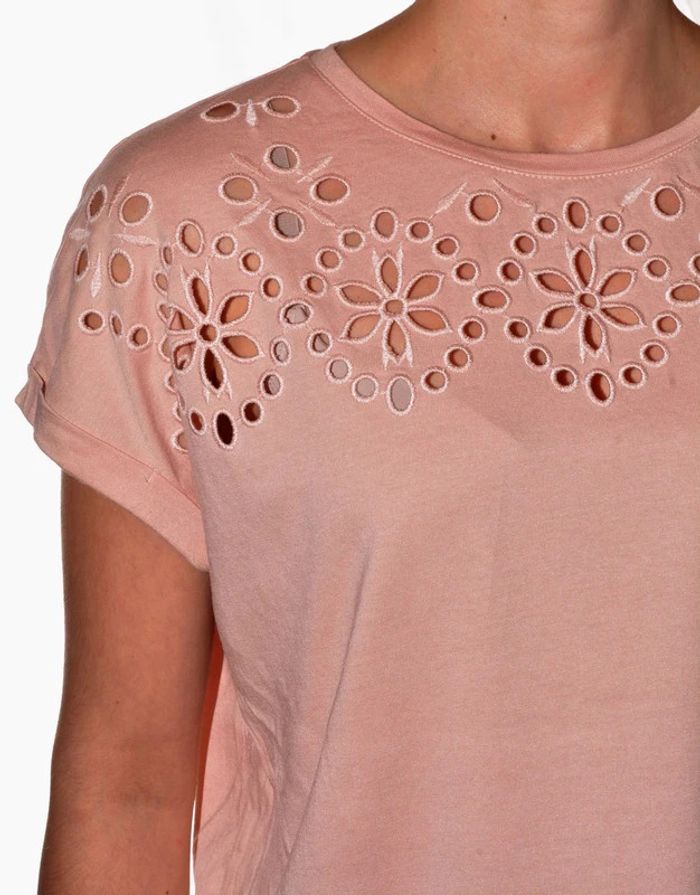 T-shirt taille 38/40 rose clair uni