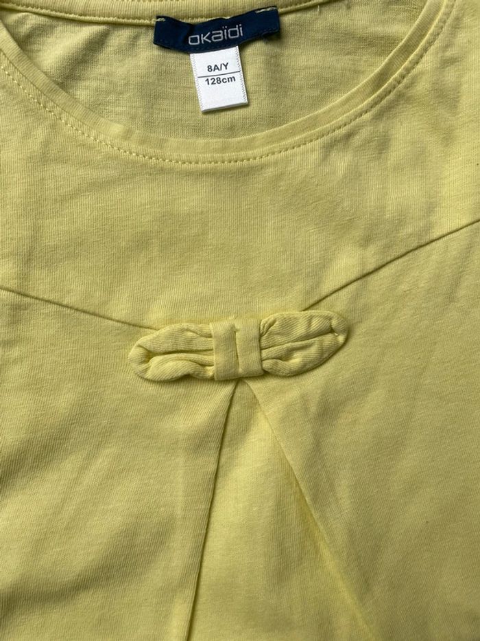 Top fille 8 ans jaune Okaidi - photo numéro 2