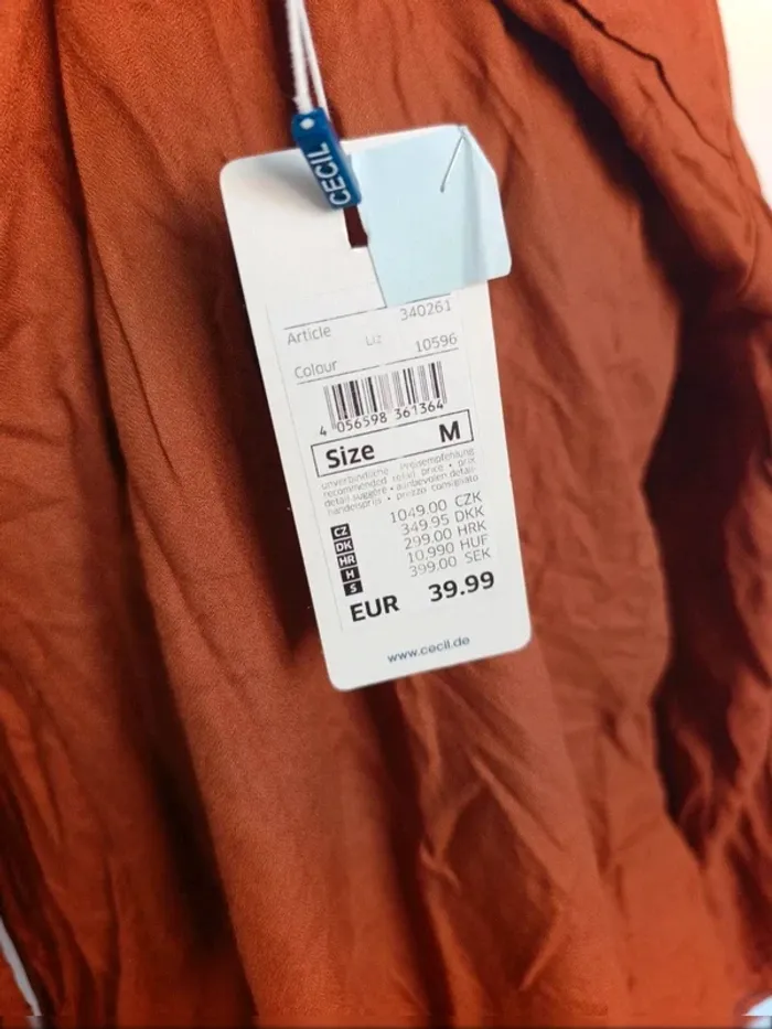 Blouse rouille CECIL – Neuve étiquette – Taille M 🍁 - photo numéro 6