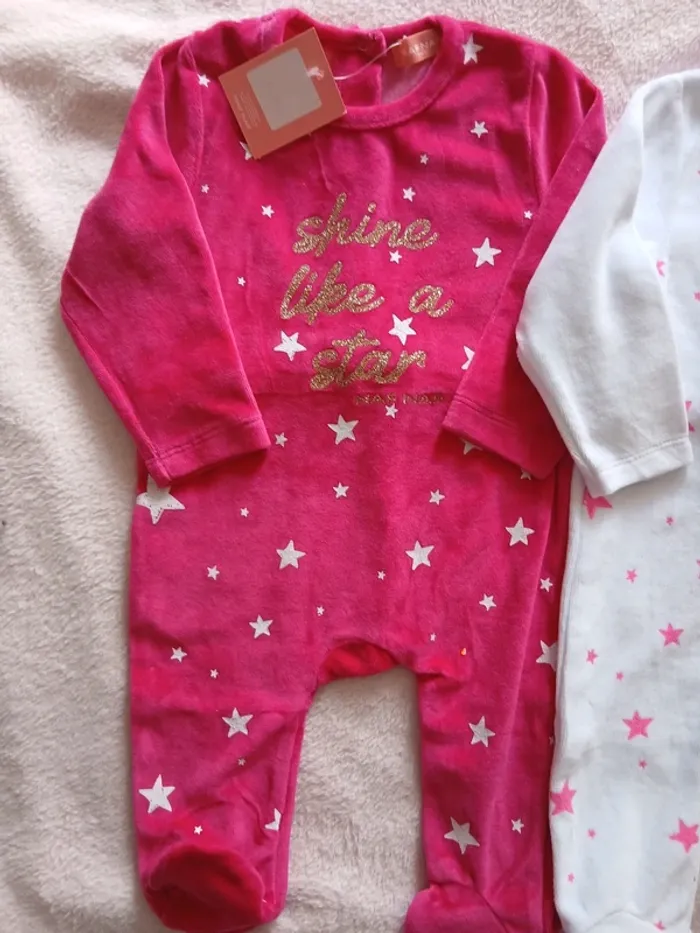 Lot de 2 pyjamas neufs Naf Naf 9-12 mois - photo numéro 7