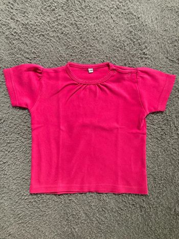 Teeshirt MC fushia 24 mois