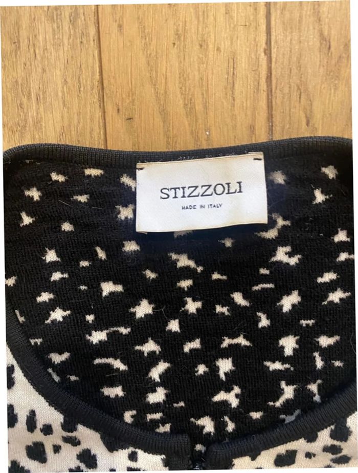 Veste en laine imprimé animal noire et blanc Stizzoli taille 50 (46 FR) - photo numéro 3