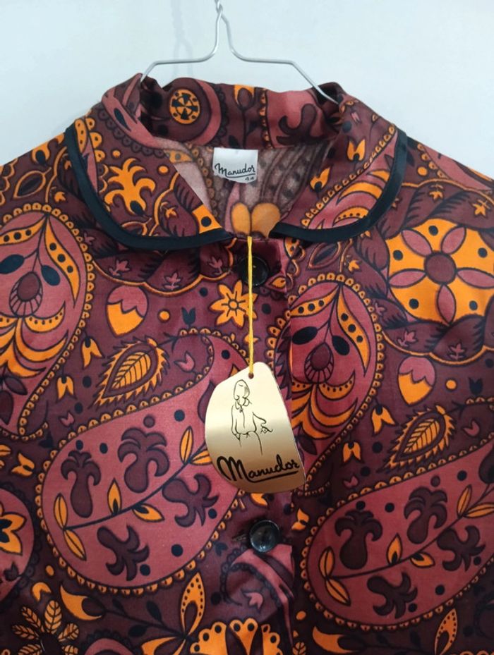 Veste chemise vintage/ haut de pyjama - photo numéro 4