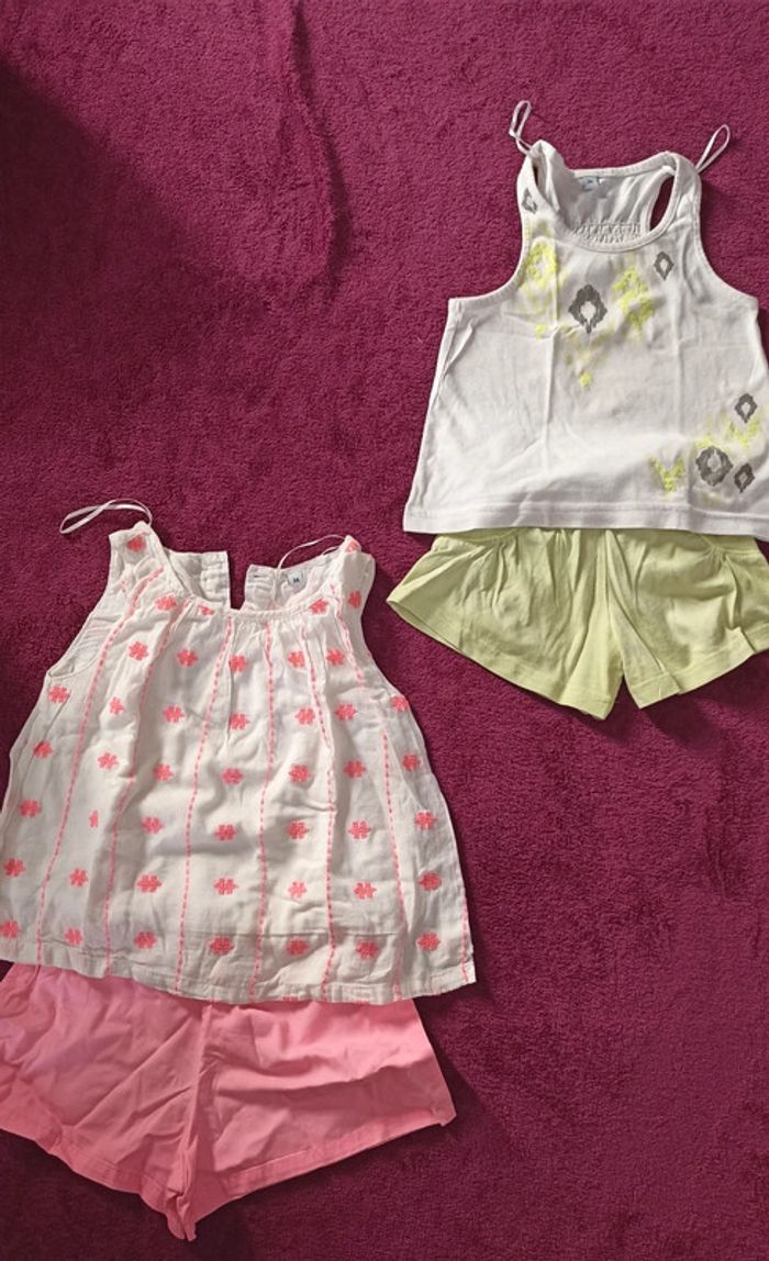 Lot de 2 ensembles short + débardeur