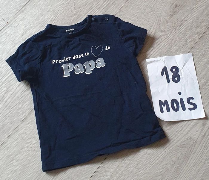 Maillot t-shirt manches courtes 18mois garçon Kiabi 77/82cm