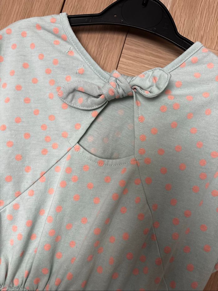 Robe bleu pois orange KIABI t.4ans - photo numéro 5