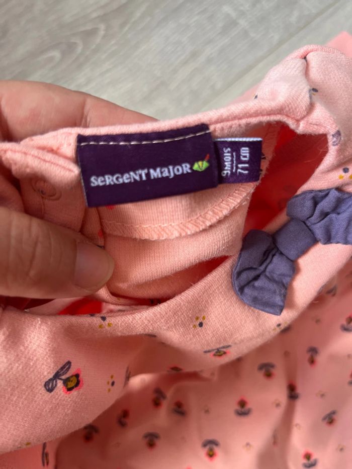 Robe hiver saumon et violet 9 mois - photo numéro 3
