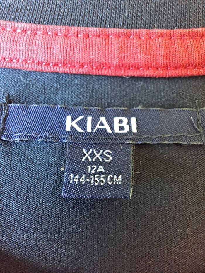 T shirt bleu marine et blanc 12 ans - photo numéro 2