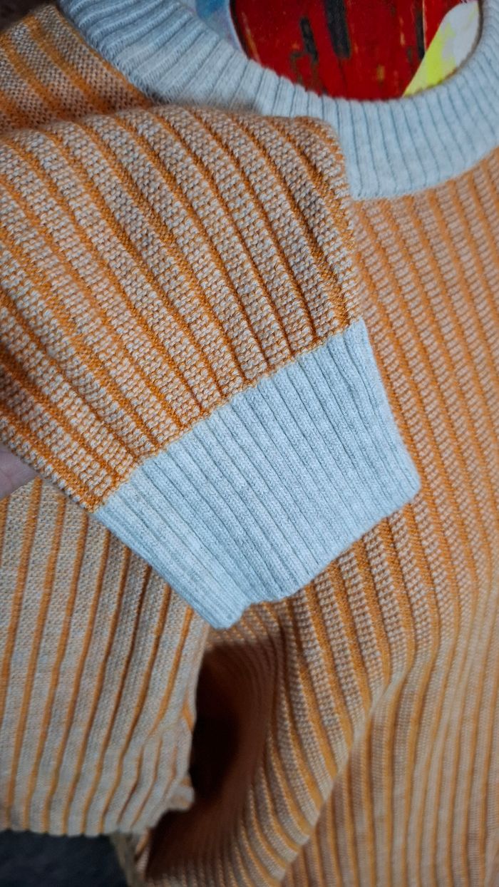 Pull maille côtelée orange gris Esprit - photo numéro 6