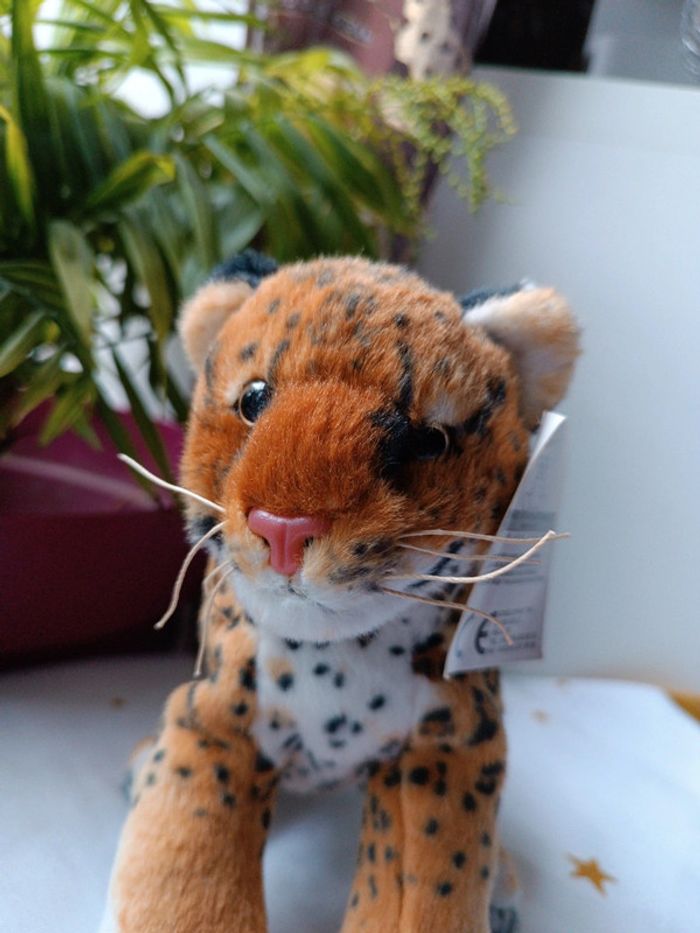 Peluche plush Teddy jaguar animal animaux pet Real bille doho international réaliste small petite - photo numéro 2
