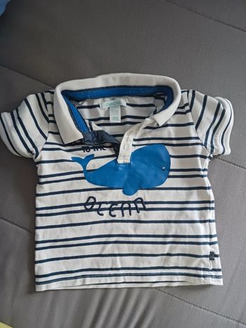Lot 3 polos été bébé garçon 6mois : Obaïbi, Mon cœur