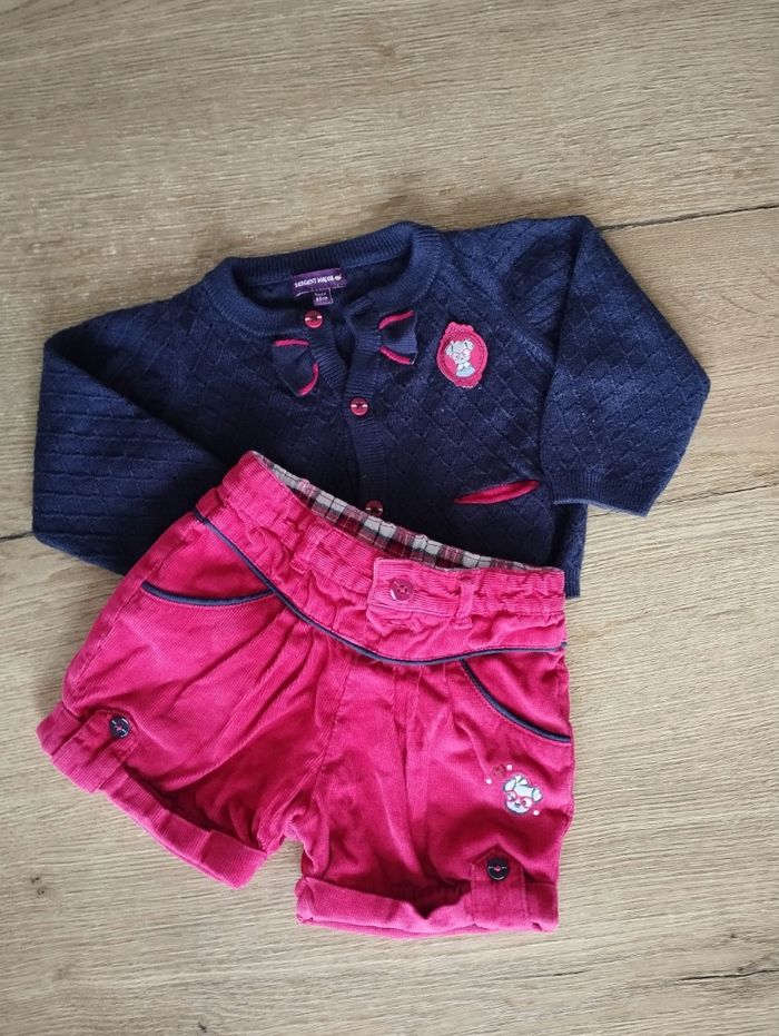 Combinaison-short Fleurie Pour Bébé Fille 6 Mois - Sergent-major - Neuf Avec étiquettes - Coton été