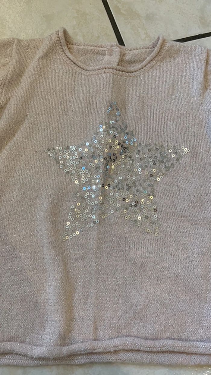 Pull fille paillettes - photo numéro 2