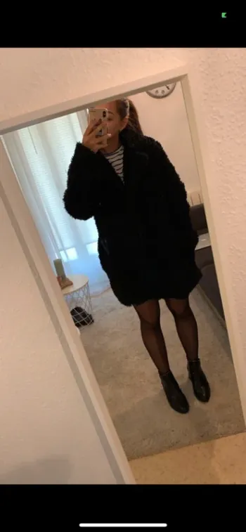 Manteau moltoné noir
