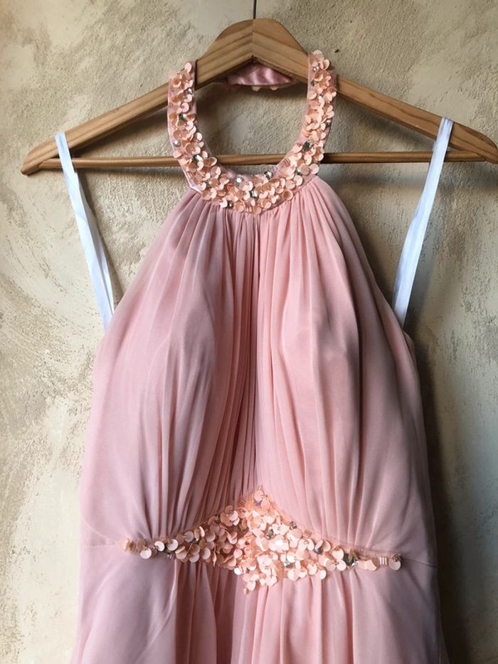 Robe cocktail rose pâle Luxuar limited 38 - photo numéro 3