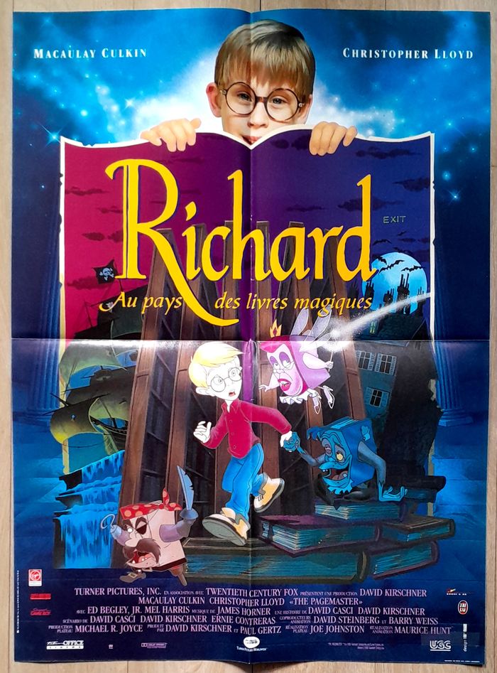 Affiche film cinéma Richard au pays des livres magiques Macaulay Culkin