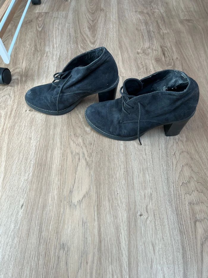 Bottines à talon femme instinct de mode taille 38 couleur noir cuir - photo numéro 2