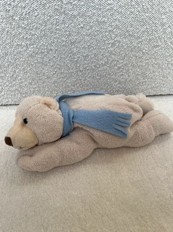 Peluche ours écharpe bleue
