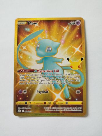 Mew gold 25 th 025/025 US 