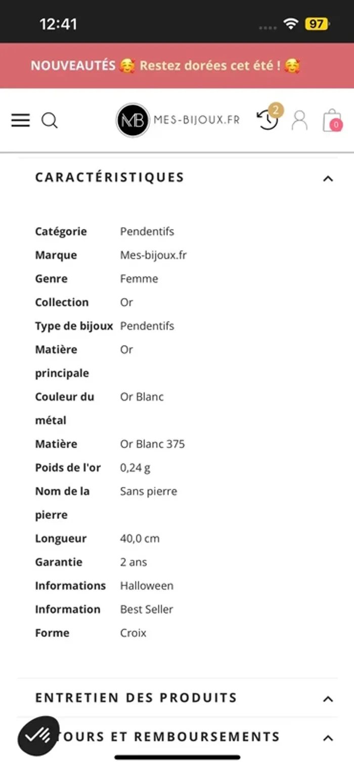 Chaîne plus croix en or blanc - photo numéro 10