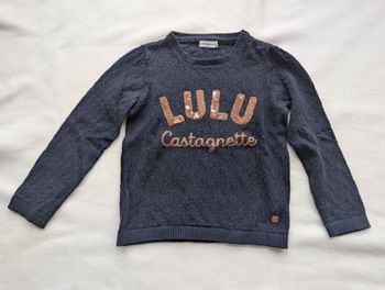 Pull tricot marine Lulu - 4A - Lulu Castagnette
