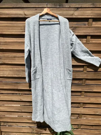 Gilet long gris