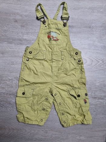 Salopette Taille 24 mois Sergent Major bébé garçon Dinosaure Kaki Camouflage Tres bonne etat
