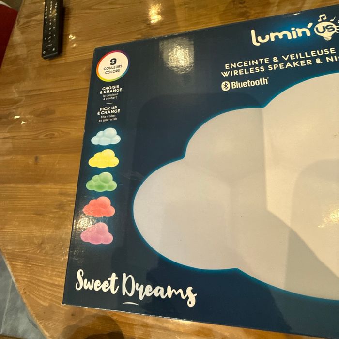 Enceinte et veilleuse sans fil nuage en Bluetooth lumin’US - photo numéro 2
