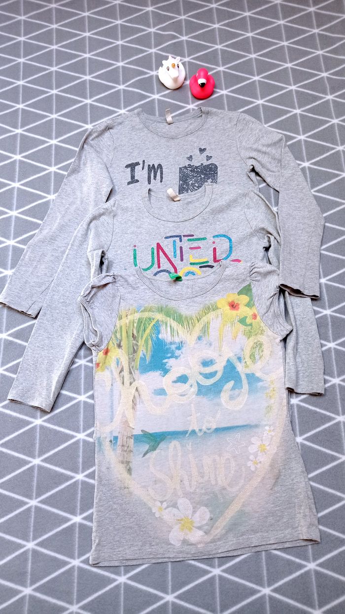 🦄 Lot 3 hauts, United Colors of Benetton, 6-7 ans
