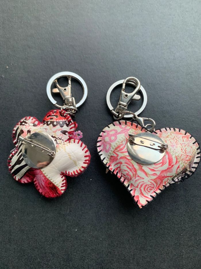 Lot de 2 porte-clefs/ broches - photo numéro 4